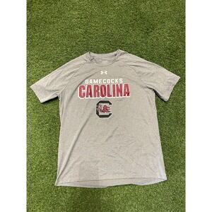 Under Armour T-Shirt Mens Large Gray‎ South Carolina Gamecocks Football Graphic